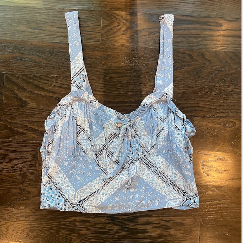 LA Hearts Bandana Print Crop Top